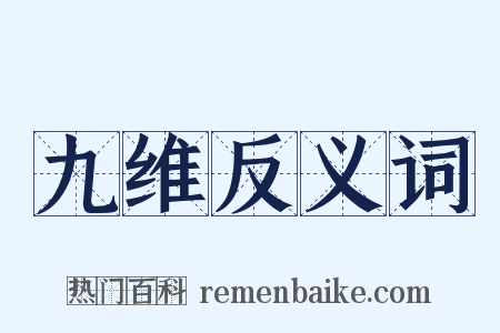 九维反义词是什么意思的图片
